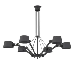 Lustre, Bolt 6 arm, gris, Ø120cm, H36cm - TONONE
