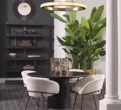 Lustre, Cabildo, laiton antique, albâtre, LED, dim, 2700K, 3085lm Ø102cm, H7,5cm - Eichholtz