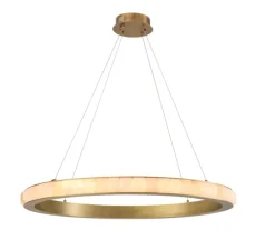 Lustre, Cabildo, laiton antique, albâtre, LED, dim, 2700K, 3085lm Ø102cm, H7,5cm - Eichholtz