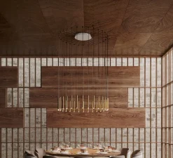 Lustre, Candle 30, noir et or, LED, dim, 2700K, 4608 lm, Ø43cm, H500cm - LEDS C4