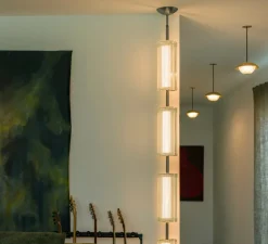 Lustre, Chandelier Atlas, transparent, LED, 2400K, Ø18cm, H2.5cm - Rubn