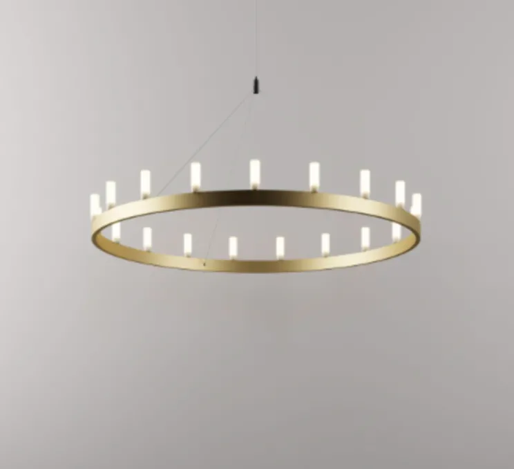 Lustre, Chandelier, or, Ø90cm, H20cm - FONTANA ARTE