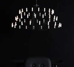 Lustre, Coppélia, large, noir, câble 10m, LED, 2700k, 600lm, Ø101cm, H54cm - Moooi