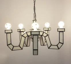 Lustre, Cut 'N Paste Lustre, noir et blanc, Ø90cm, H48cm - Seletti