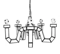 Lustre, Cut 'N Paste Lustre, noir et blanc, Ø90cm, H48cm - Seletti