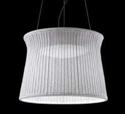 Lustre d'extérieur, Syra Outdoor , ivoire, IP66, LED, 4700k, 2700lm, Ø60cm, H45,3cm - Bover