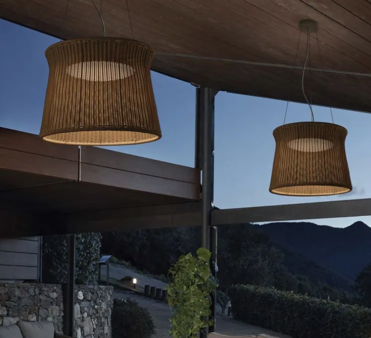 Lustre d'extérieur, Syra Outdoor , brun, IP66, LED, 4700k, 2700lm, Ø60cm, H45,3cm - Bover