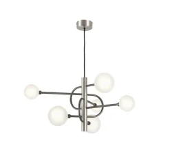 Lustre, Diapason 79 6L, graphite satiné, nickel satiné, Ø79cm, H40cm - Manufacture