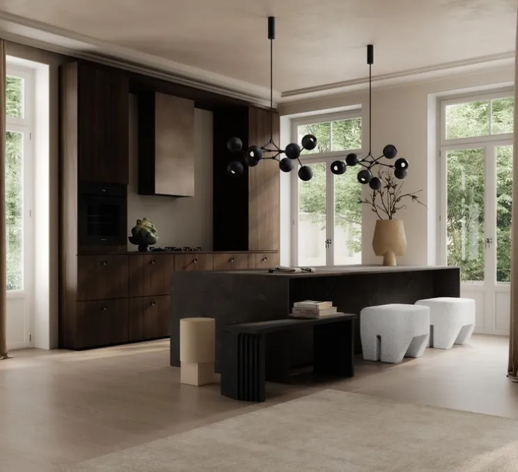 Lustre, Drop Globe Mini, noir brûlé, L95cm, H55cm - 101 Copenhagen