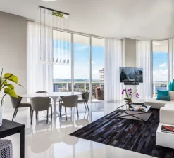 Lustre, Drop Led, verre transparent, chrome, L91cm, H170cm - Alma light