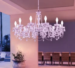 Lustre, Drylight S12, blanc, IP66, LED, dim, 3000K, 3360 lm, Ø113cm, H135cm - Masiero