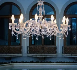 Lustre, Drylight S12, blanc, IP66, LED, dim, 3000K, 3360 lm, Ø113cm, H135cm - Masiero