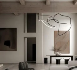 Lustre, Ghost Big, noir brûlé, LED, dim, 2400K, 1722 lm, L155cm, H45cm - 101 Copenhagen