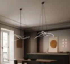 Lustre, Ghost Mini, noir brûlé, LED, dim, 2400K, 1722 lm, L116cm, H35cm - 101 Copenhagen