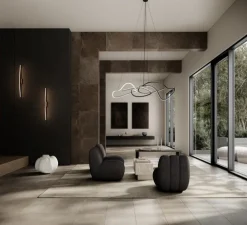 Lustre, Ghost Mini, noir brûlé, LED, dim, 2400K, 1722 lm, L116cm, H35cm - 101 Copenhagen