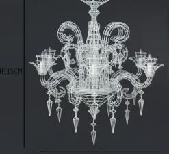 Lustre, GLORIA, blanc, Ø75cm, H75cm - Forestier