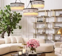 Lustre, Hector S, laiton, Ø60cm, H68cm - Eichholtz