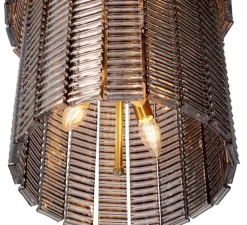 Lustre, Imperial, laiton brossé, verre fumé, Ø44cm, H106cm - Eichholtz