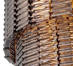 Lustre, Imperial, laiton brossé, verre fumé, Ø44cm, H106cm - Eichholtz