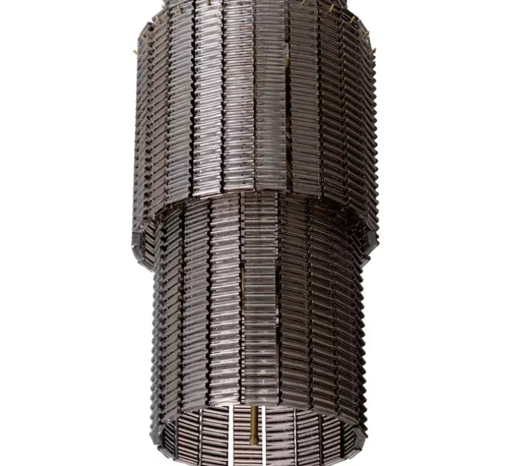 Lustre, Imperial, laiton brossé, verre fumé, Ø44cm, H106cm - Eichholtz