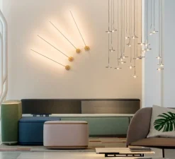 Lustre, Jackie O, acier inoxydable, LED, dim, 2700K, Ø60cm, H120cm - Catellani & Smith