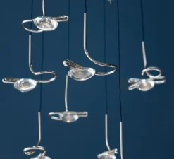 Lustre, Jackie O, acier inoxydable, LED, dim, 2700K, Ø60cm, H120cm - Catellani & Smith