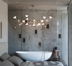 Lustre, Linfa 565.13, nickel opaque, IP40, LED, dim, 2700K, 10500 lm, Ø170cm, H53cm - Tooy