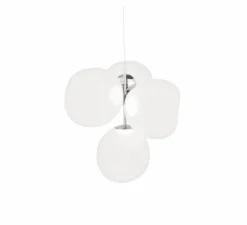 Lustre, Melt Small, opal, argent, LED, dim, 3000K, 2300 lm, Ø98cm, H103cm - Tom Dixon