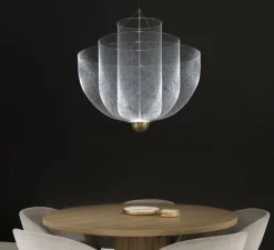 Lustre, Meshmatics Large, gris, LED, 2700k, 665lm, Ø90cm, H90cm - Moooi