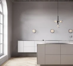 Lustre, Miira 4, noir, globe transparent, Ø38cm, H46,5cm - Nuura