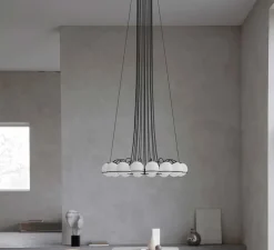 Lustre, Model 2109/16/20, noir, Ø140cm, H160cm - Astep