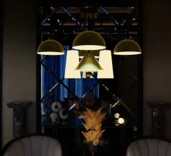 Lustre, Mya 8, Vert, blanc, Ø82cm, H78cm - MM Lampadari