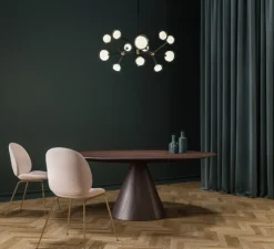 Lustre, NABILA-552.12, IP40, noir et laiton, Ø102cm, H40cm - Tooy