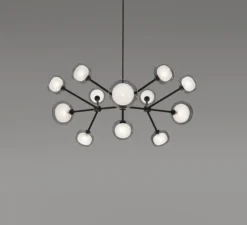 Lustre, NABILA-552.12, IP40, noir et laiton, Ø102cm, H40cm - Tooy