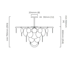 Lustre, Nimbus medium, bronze, verre opalin, Ø119cm, H75cm - CTO lighting