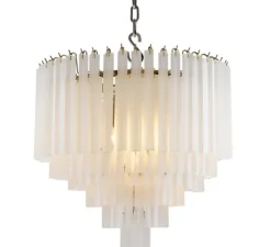 Lustre, Nova, nickel, verre dépoli, Ø60cm, H60cm - Eichholtz