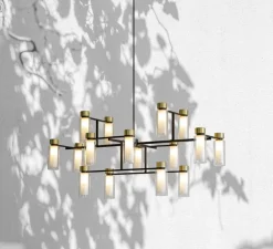 Lustre, OSMAN-560.17, noir et laiton, Ø130cm, H60cm - Tooy