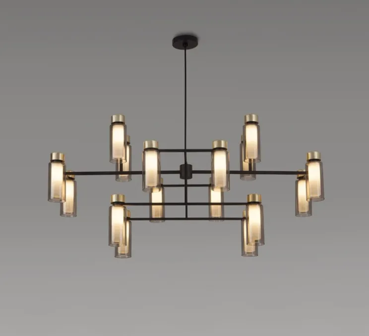 Lustre, OSMAN-560.17, noir et laiton, Ø130cm, H60cm - Tooy