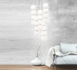Lustre, Pearls , 1180 lm, 2700 K,LED, 5, BBBBB, blanc, or, Ø50cm - Formagenda