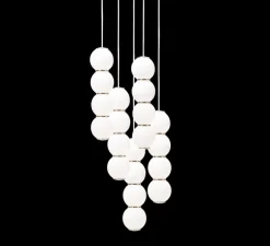 Lustre, Pearls , 1180 lm, 2700 K,LED, 5, BBBBB, blanc, or, Ø50cm - Formagenda