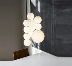Lustre, Pearls,1180 lm, 2700 K, LED, 3, ABD, blanc, chrome, Ø41cm - Formagenda