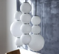Lustre, Pearls,1180 lm, 2700 K, LED, 3, ABD, blanc, chrome, Ø41cm - Formagenda