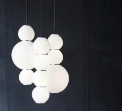 Lustre, Pearls,1180 lm, 2700 K, LED, 3, ABD, blanc, chrome, Ø41cm - Formagenda