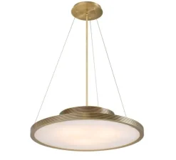 Lustre, Pullman, laiton brossé, albâtre, Ø70cm, H15cm - Eichholtz