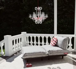 Lustre, RockCoco 12.0, transparent, rouge, IP44/IP55, LED, 2200K, 354lm, Ø 78 cm H67cm - Fatboy