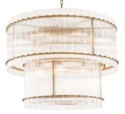 Lustre, Ruby L, laiton, verre, Ø93cm, H70cm - Eichholtz