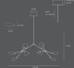 Lustre, Stingray, laiton, L152cm, H120cm - 101 Copenhagen