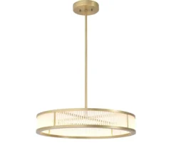 Lustre, Thibaud S, laiton, 2700K, 1800lm, Ø70cm, H15cm + tube de 10-30 ou 50cm H - Eichholtz