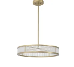 Lustre, Thibaud S, laiton, 2700K, 1800lm, Ø70cm, H15cm + tube de 10-30 ou 50cm H - Eichholtz
