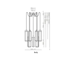 Lustre, Twiggy 12, blanc, cadre cuivré, Ø72cm, H150cm - DesignHeure